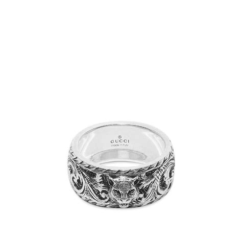 gucci feline head ring|Gucci Feline Head ring van zilver • Zilver • de Bijenkorf.